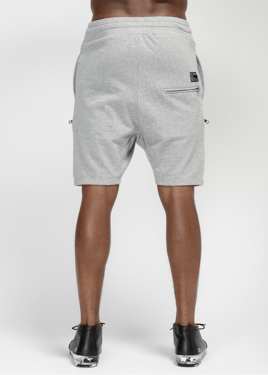 Konus Men's Side Zip Pocket Shorts in Gray - shopatkonus