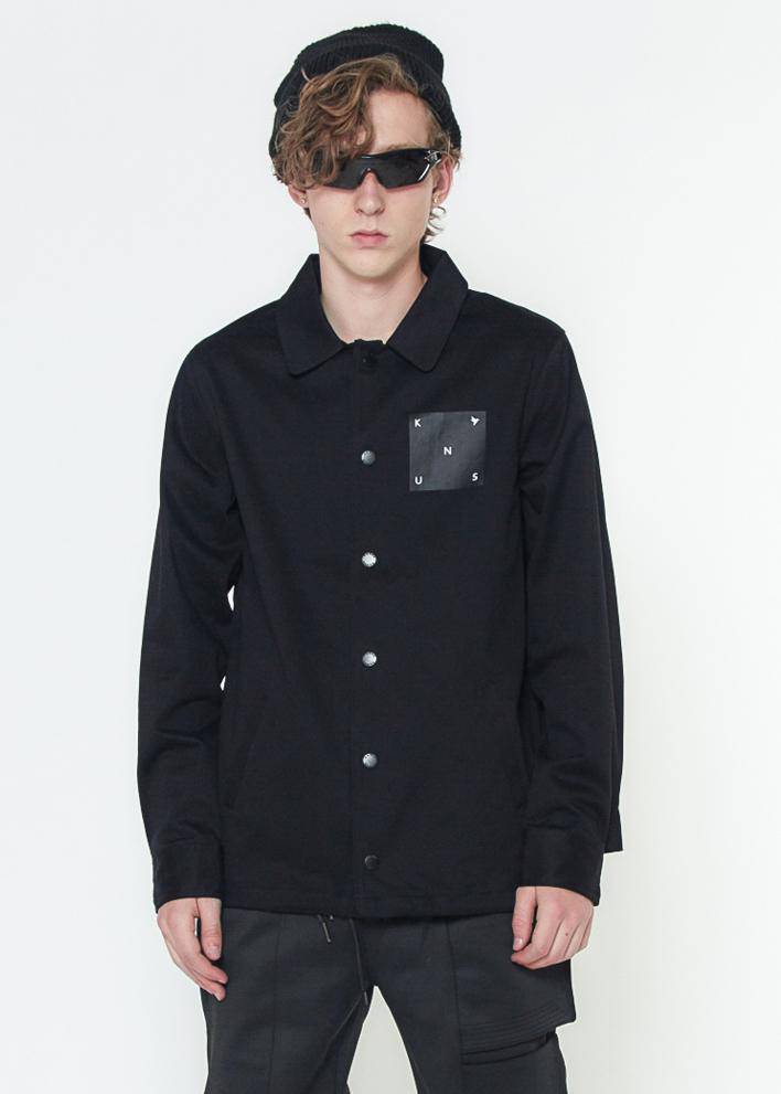 Konus Men's Coaches Jacket in Custom Camo Fabric in Black - shopatkonus