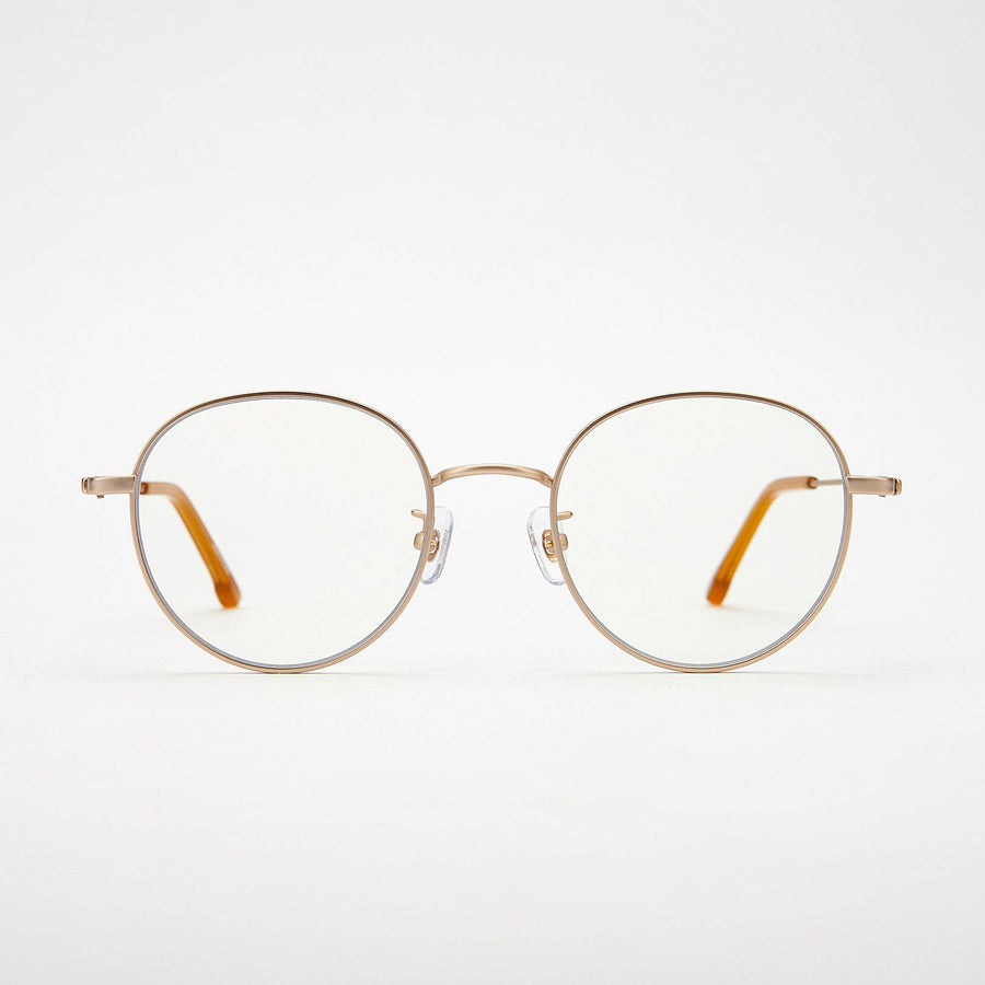 Ward Eyewear Blue Light Blocking Glasses in Baron Satin Gold - shopatkonus