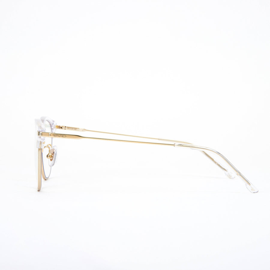 Ward Eyewear Blue Light Blocking Glasses in Turret Clear 18K Metallic - shopatkonus