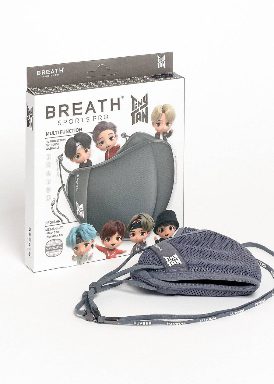 TinyTan Breath Sports Pro Face Mask Set - Regular Grey - shopatkonus