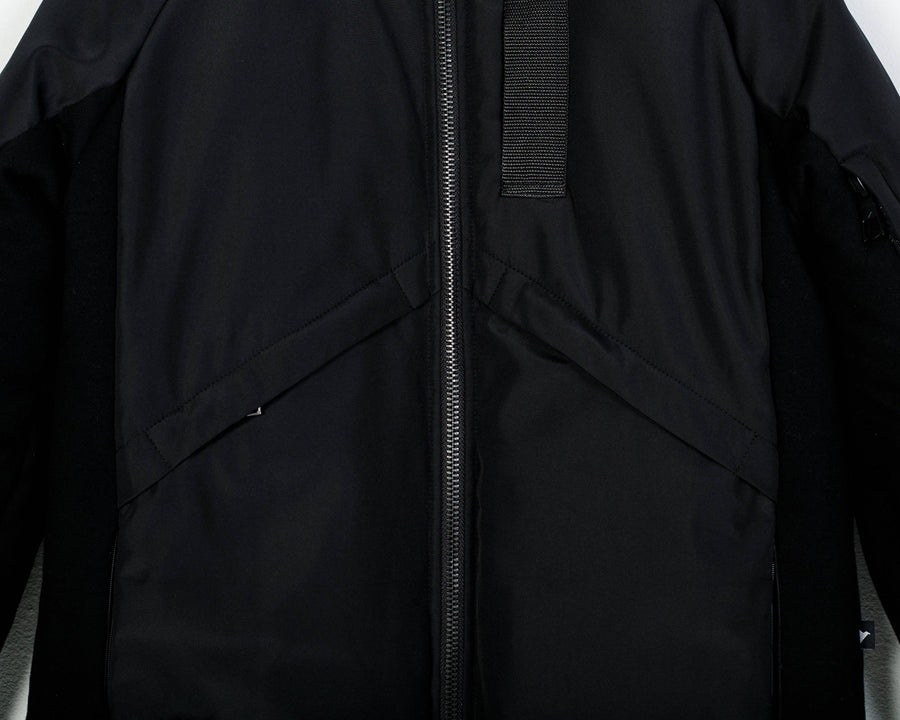 Konus Men's Bomber Jacket with Hidden Pocket in Black - shopatkonus