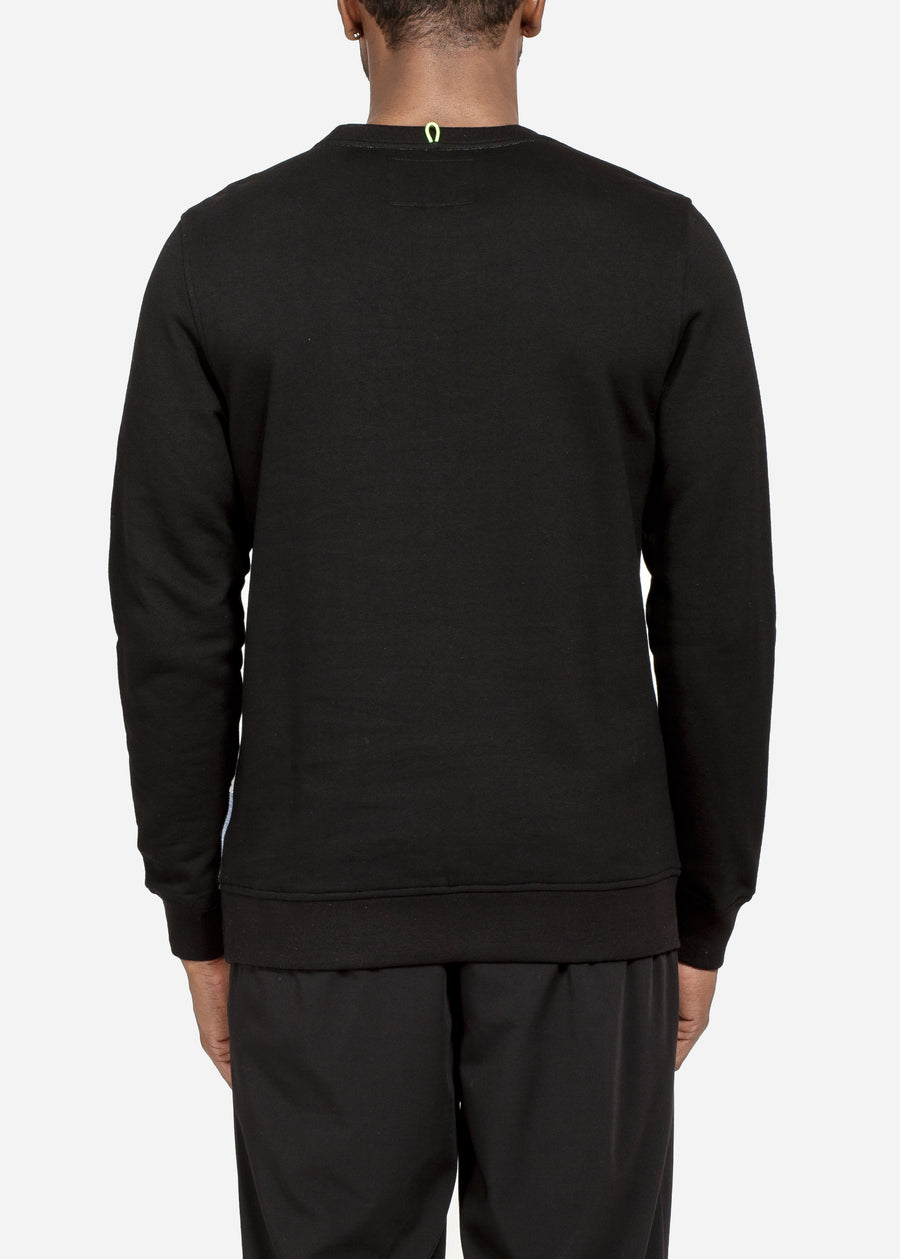 Konus Men's Sweatshirt w/ Panelling in Black - shopatkonus
