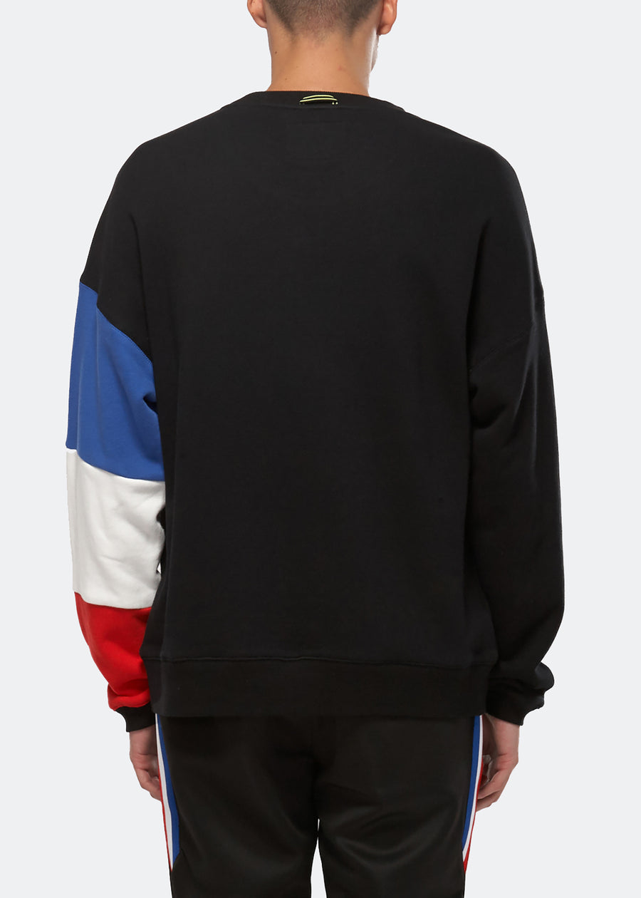 Konus Men's Color Blocked Sweatshirt in Black - shopatkonus