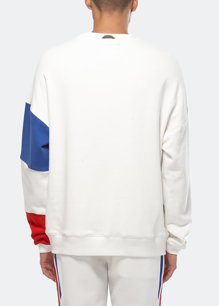 Konus Men's Color Blocked Sweatshirt in White - shopatkonus