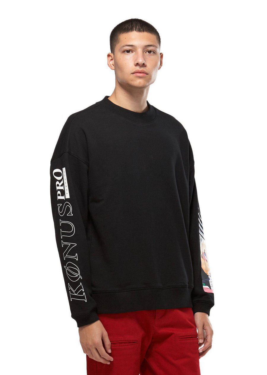 Konus Men's Oversize Sweatshirt In Black