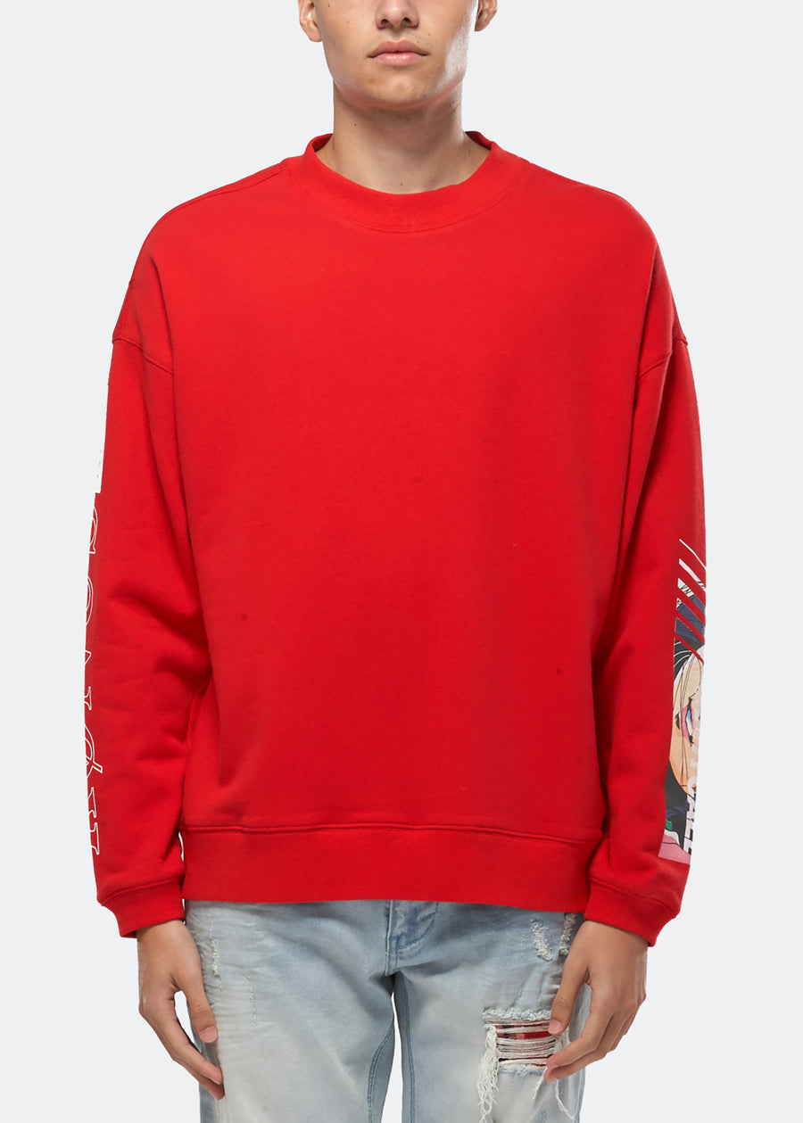 Konus Men's Oversize Sweatshirt in Red - shopatkonus