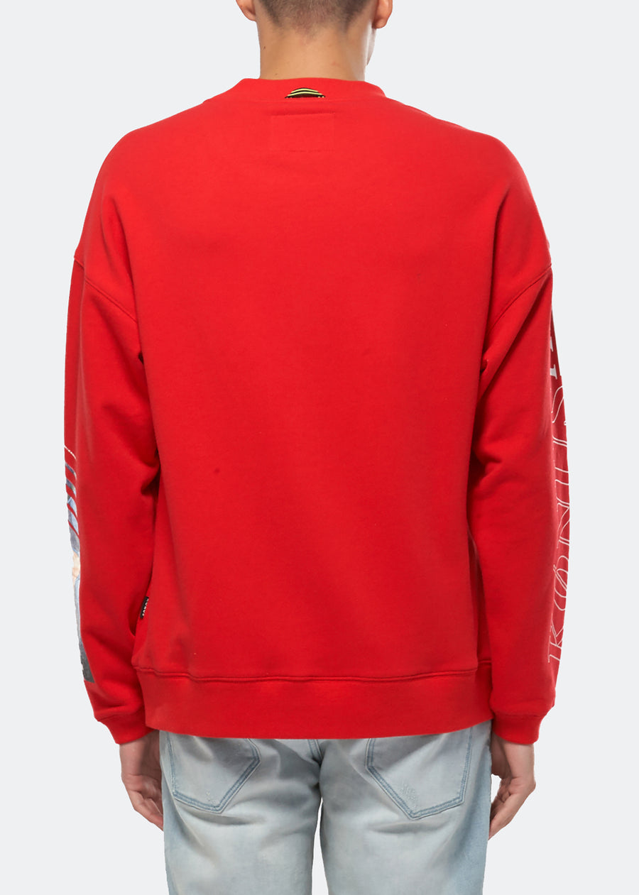 Konus Men's Oversize Sweatshirt in Red - shopatkonus