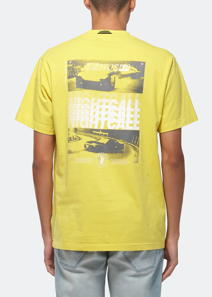 Konus Men's Graphic Tee in Yellow - shopatkonus