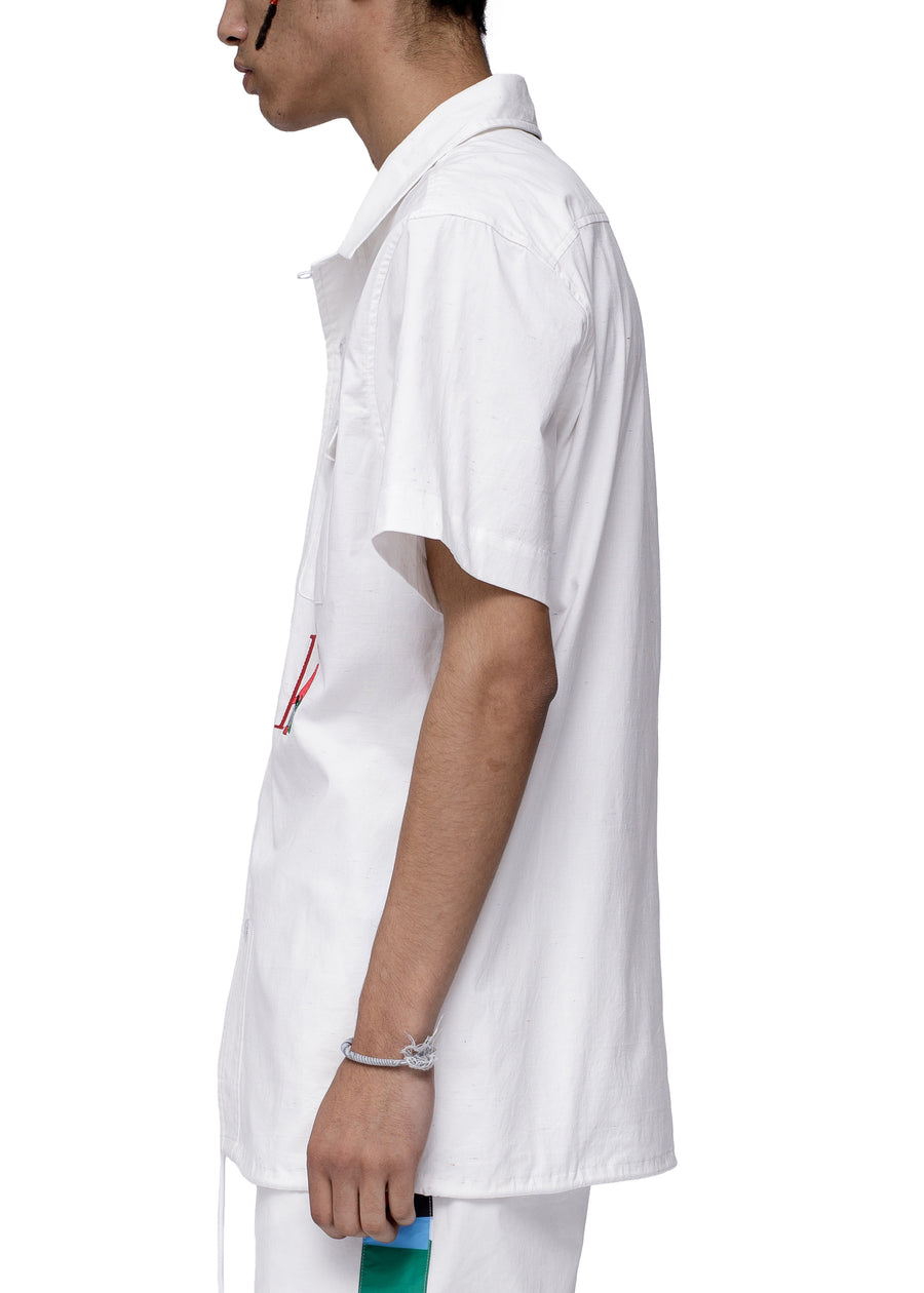 Men's Short Sleeve Seam Detail Tee In Off White - shopatkonus