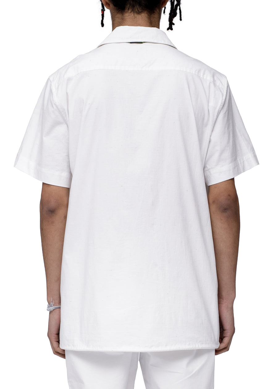 Men's Short Sleeve Seam Detail Tee In Off White - shopatkonus