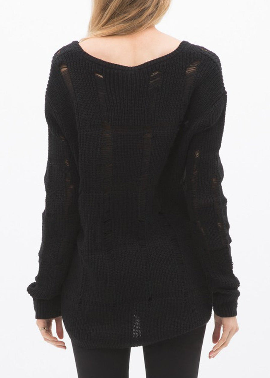 Women's Francis Sweater In Black - shopatkonus