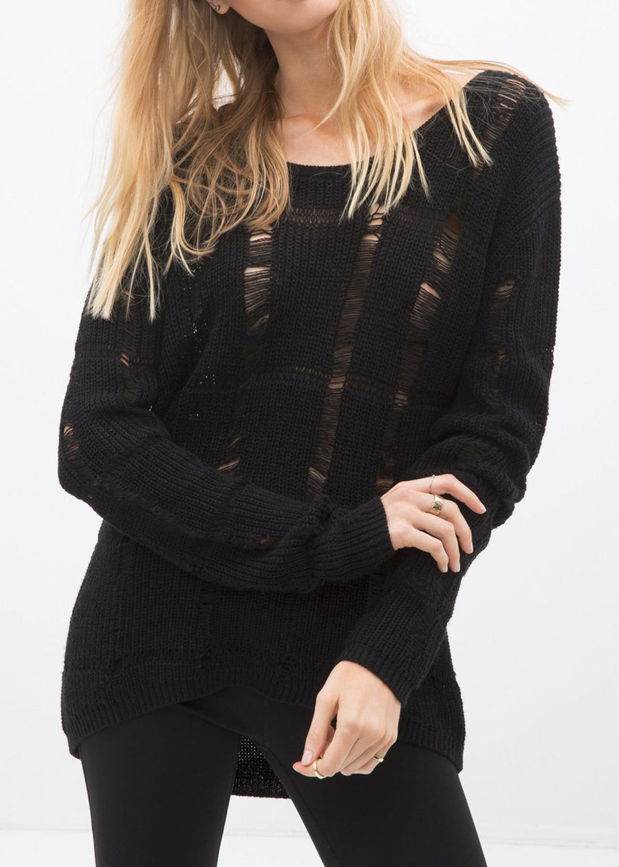 Women's Francis Sweater In Black - shopatkonus