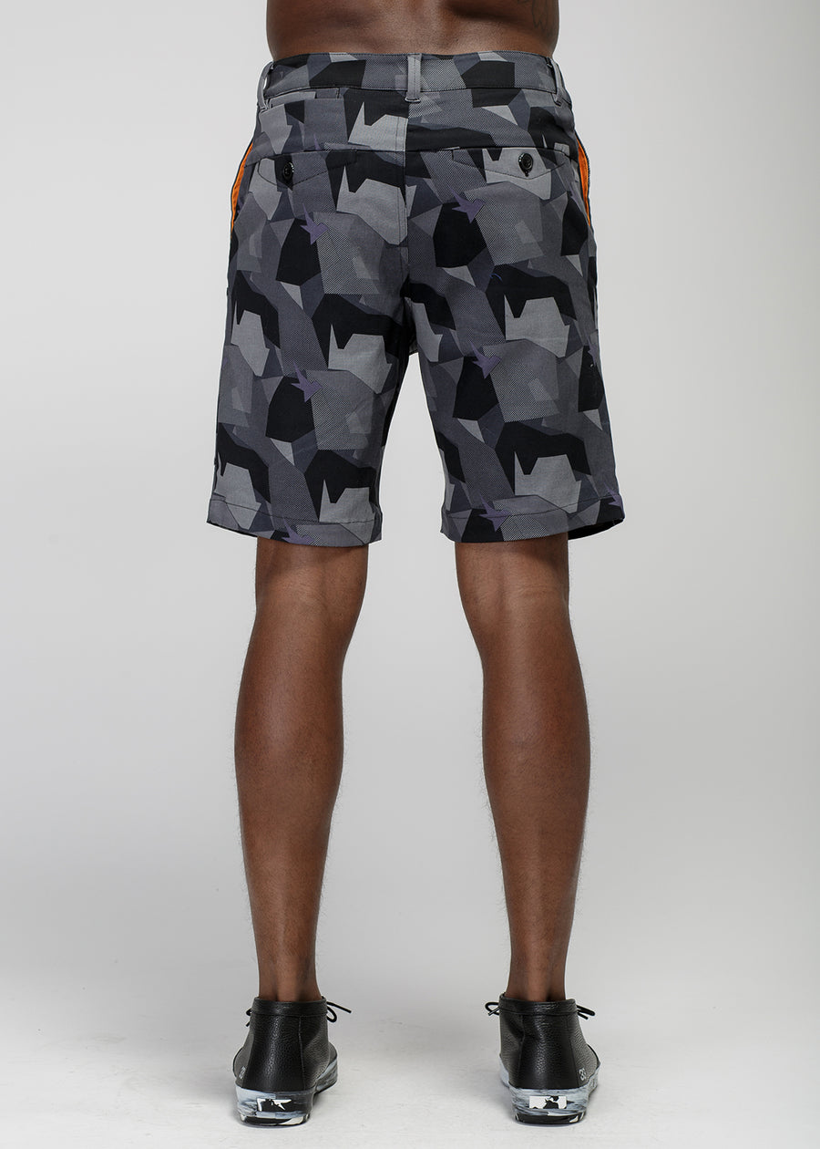 Konus Men's Digital Camo Cargo Shorts in Black - shopatkonus