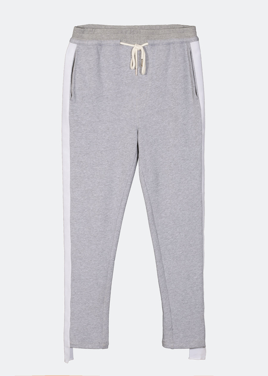 Konus Men's Sweatpants w/ Side Stripes In Grey - shopatkonus