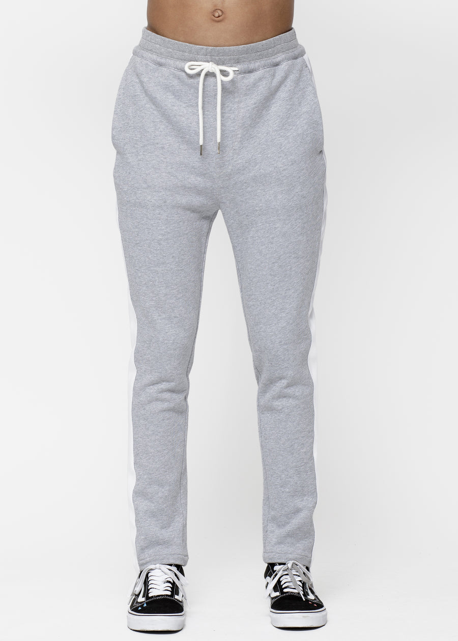 Konus Men's Sweatpants w/ Side Stripes In Grey - shopatkonus