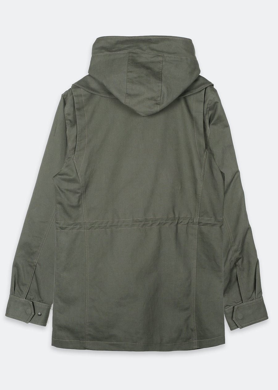 Konus Men's M-65 Jacket With Oversized Hood in Olive - shopatkonus