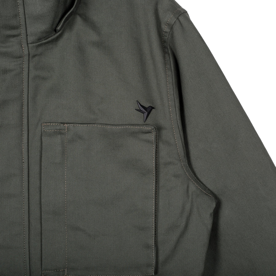 Konus Men's M-65 Jacket With Oversized Hood in Olive - shopatkonus