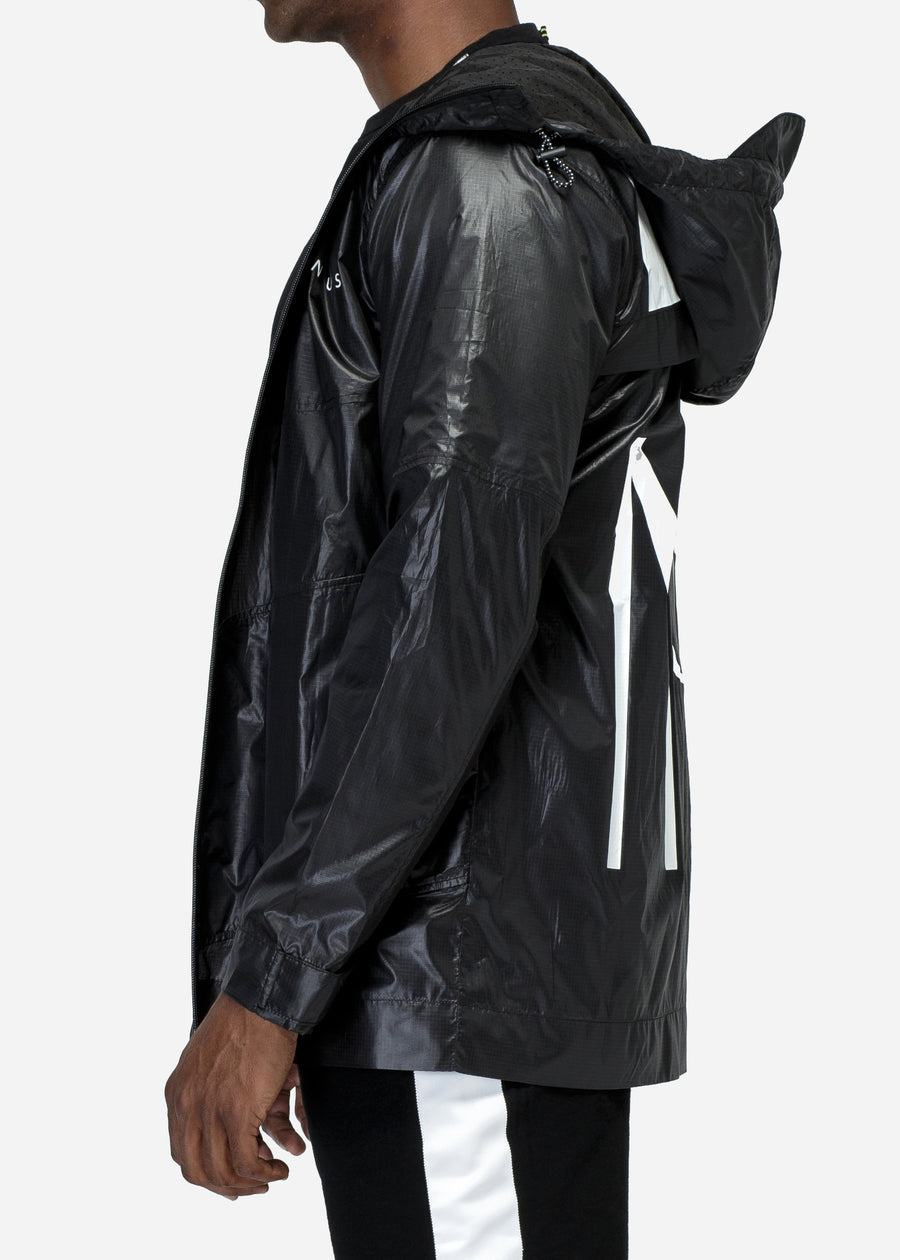 Konus Men's Hooded Windbreaker in Black - shopatkonus