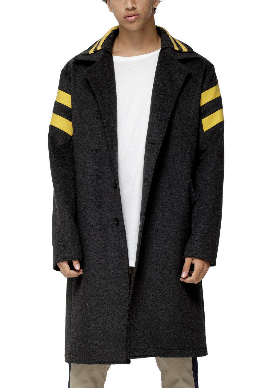 Men's Wool Blend Watson Coat in Charcoal - shopatkonus