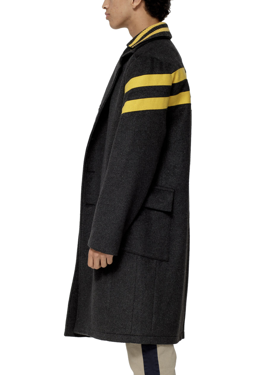 Men's Wool Blend Watson Coat in Charcoal - shopatkonus
