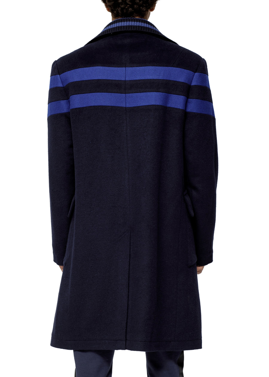 Men's Wool Blend Watson Coat In Navy - shopatkonus