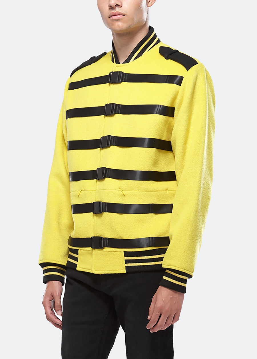 Konus Men's Wool Blend Buckle Jacket n Yellow - shopatkonus