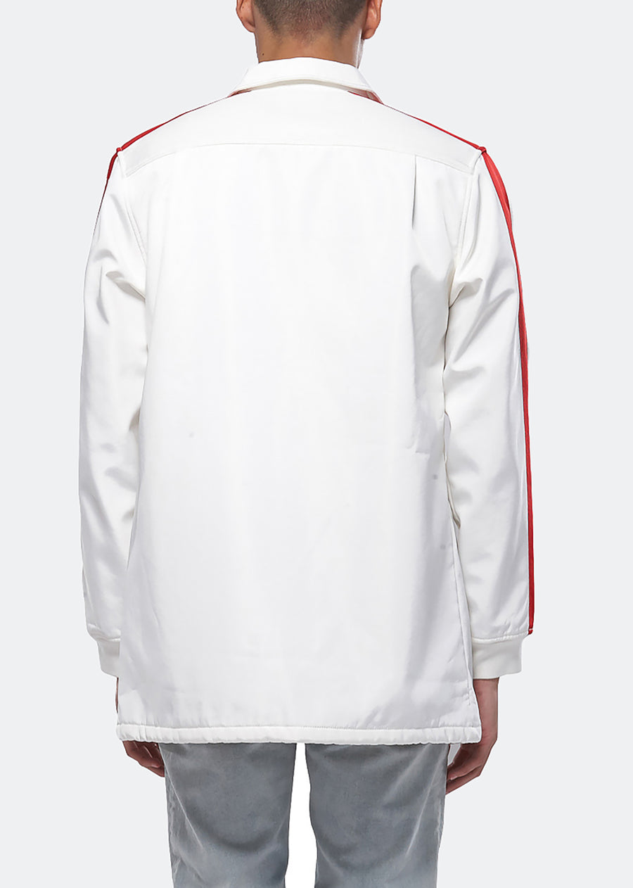 Konus Men's Bonded Fabric Coaches Jacket in White - shopatkonus