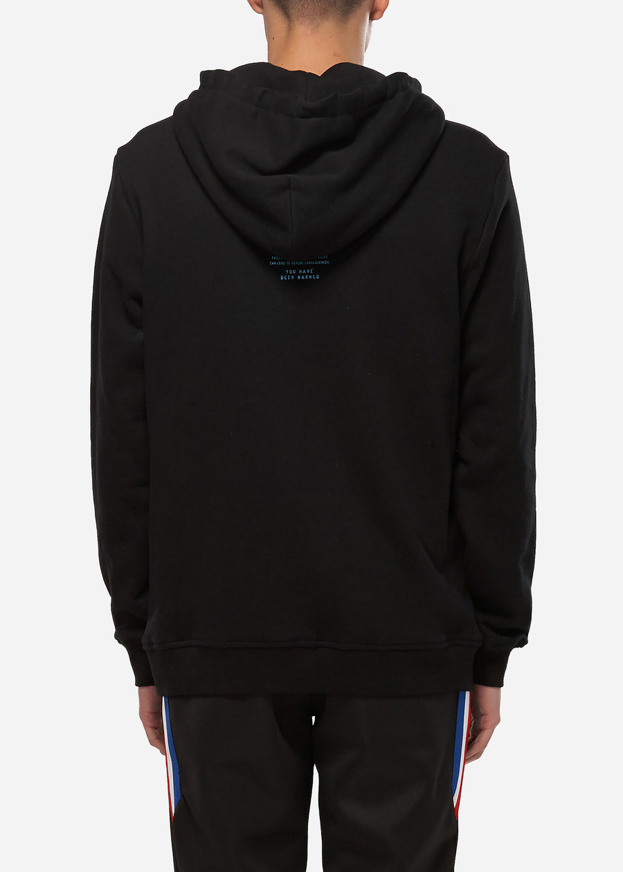 Konus Men's Graphic Pullover Hoodie in Black
