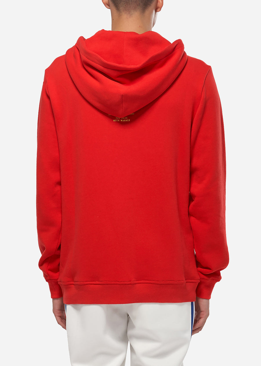 Konus Men's Graphic Pullover Hoodie in Red - shopatkonus