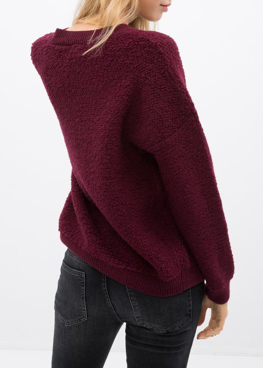 Rag Wool Knit Crew Neck Sweater - shopatkonus
