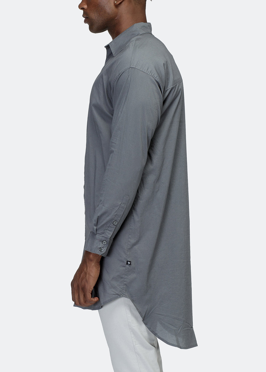 Konus Men's Elongated Button Up Shirt - shopatkonus