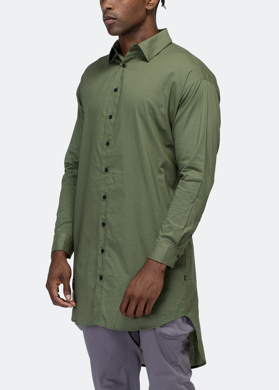 Konus Men's Elongated Button Up Shirt - shopatkonus