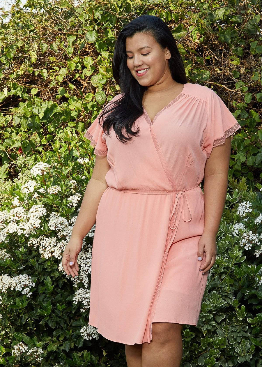 coral lace dress plus size Plus Size Sadie Tank Dress -Coral 2X / Coral at Curvy Sense