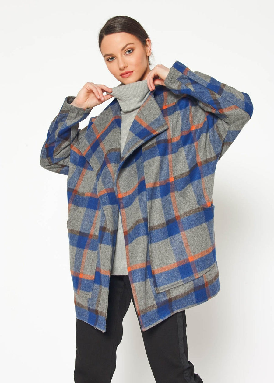 Women's Wool Blended Oversized Coat - shopatkonus