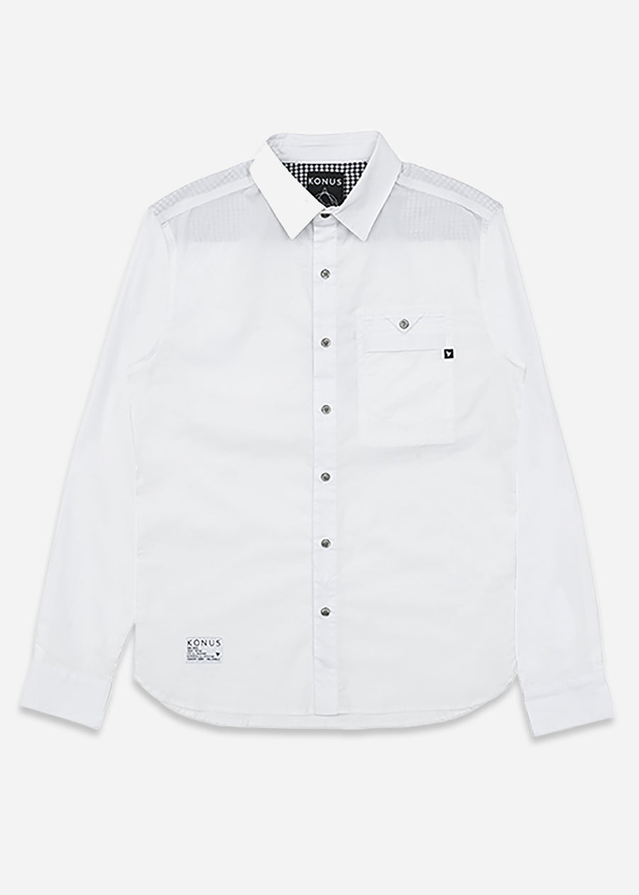 Konus Men's Long Sleeve Button Down Essential Shirt - shopatkonus