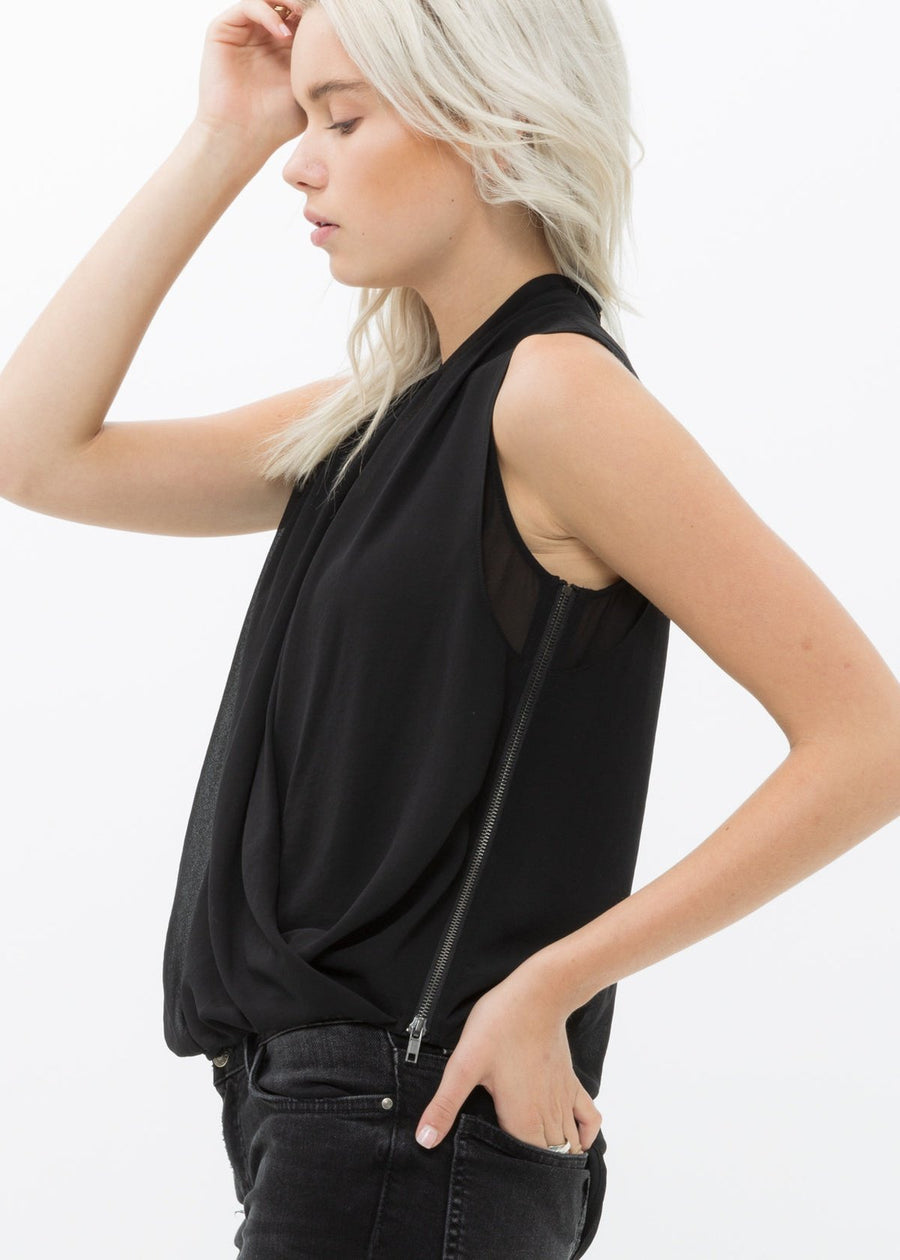 Women's Surplice Sleeveless Blouse