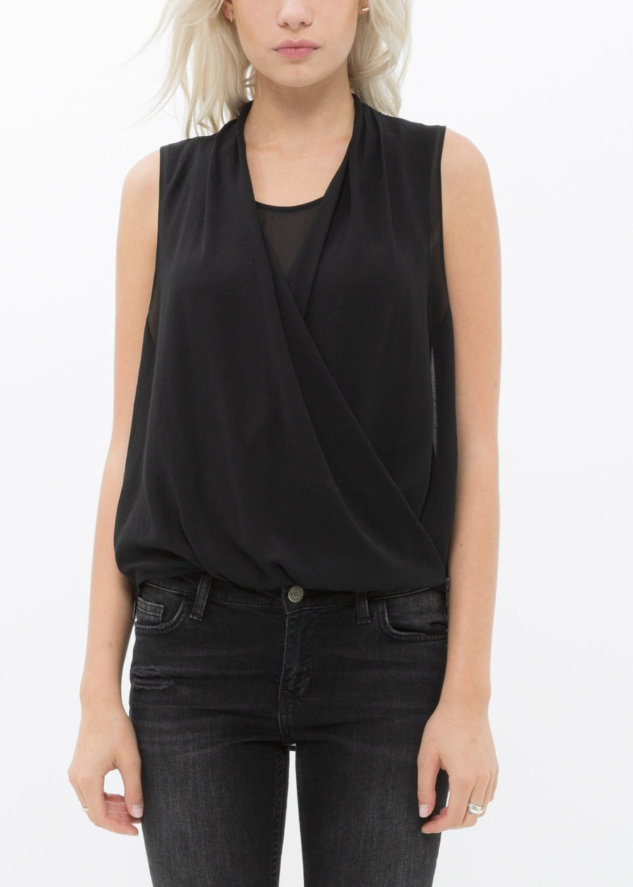 Women's Surplice Sleeveless Blouse