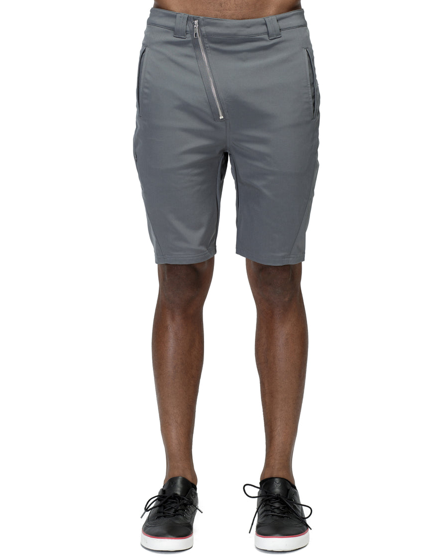 Men's Asymmetrical Zipper Fly Shorts - shopatkonus