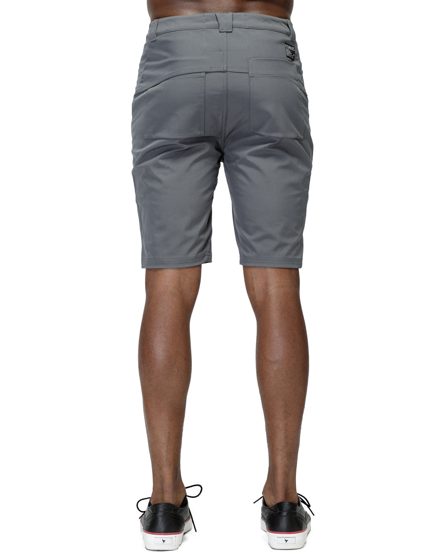 Men's Asymmetrical Zipper Fly Shorts - shopatkonus