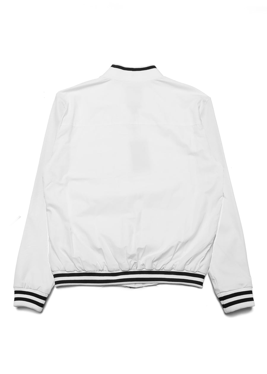 Konus Men's Poly Cotton Twill Coach Jacket In White - shopatkonus