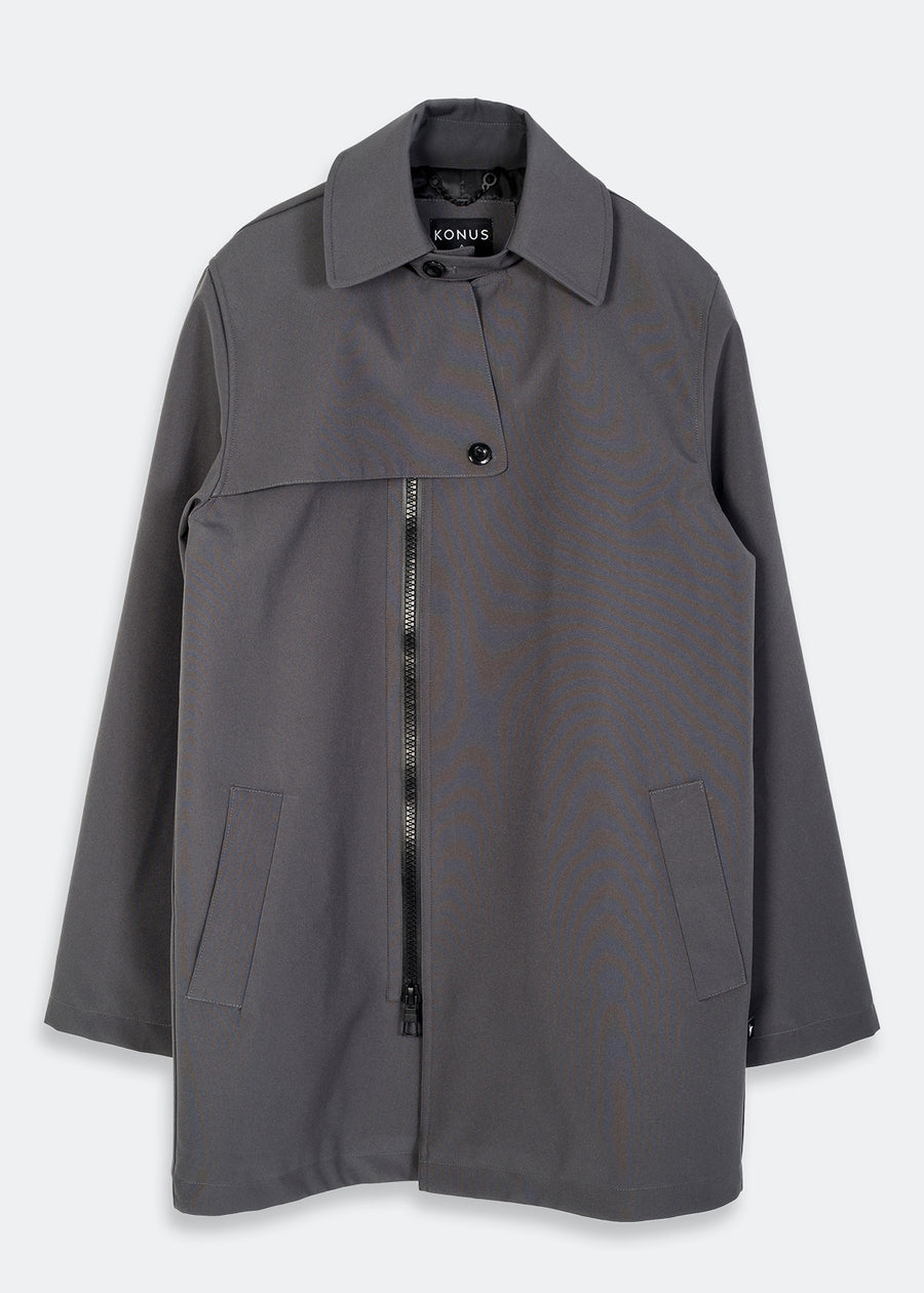 Konus Unisex Collar Long Sleeve Coat - shopatkonus