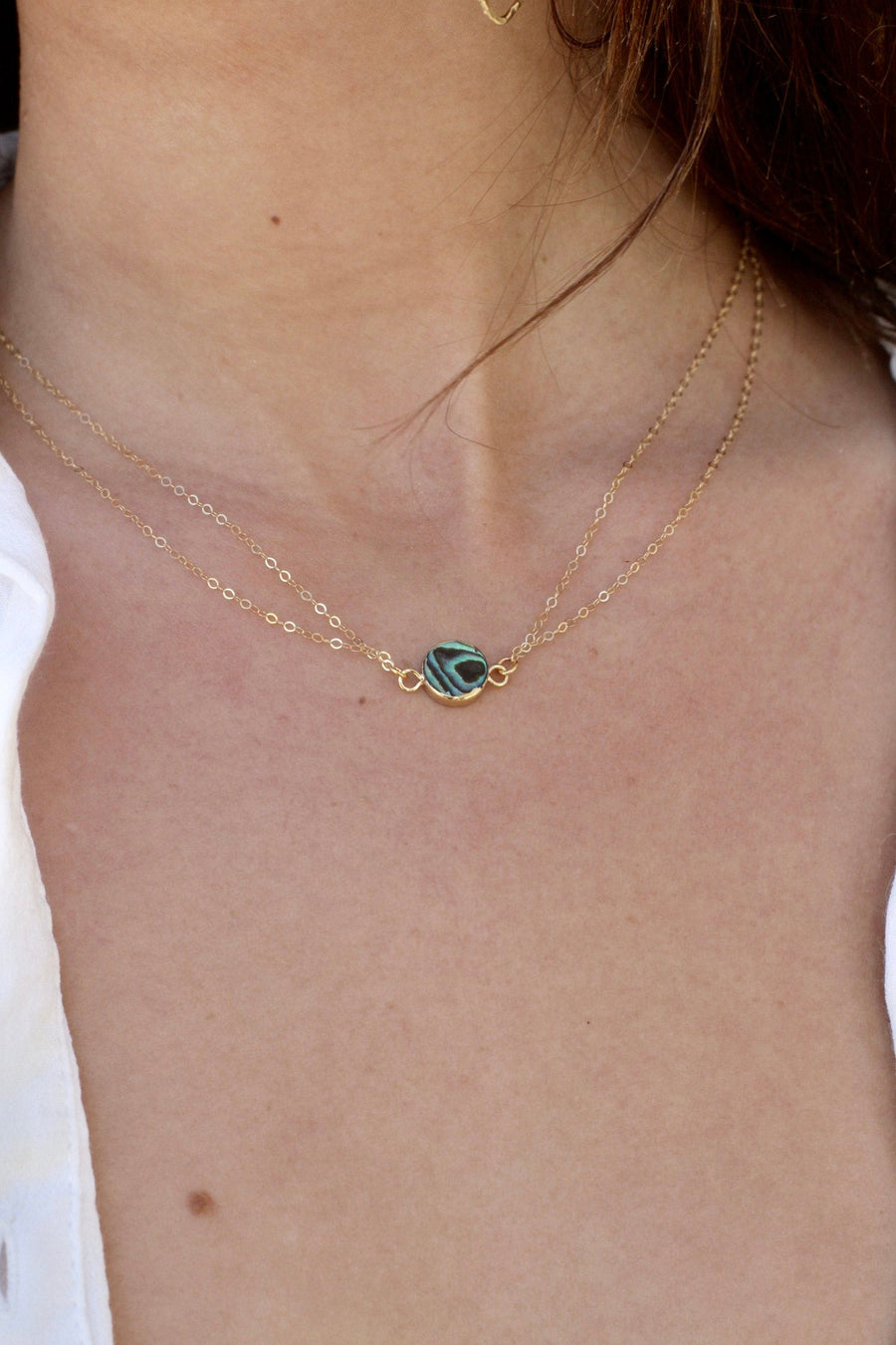 Double Chain Abalone Necklace by Toasted Jewelry - shopatkonus