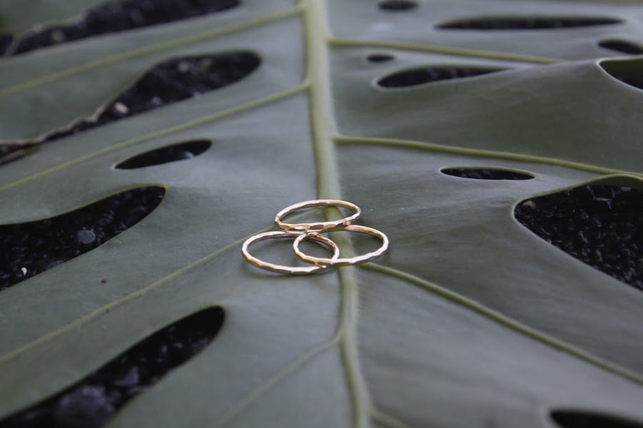 Hammered Dainty Rings by Toasted Jewelry - shopatkonus