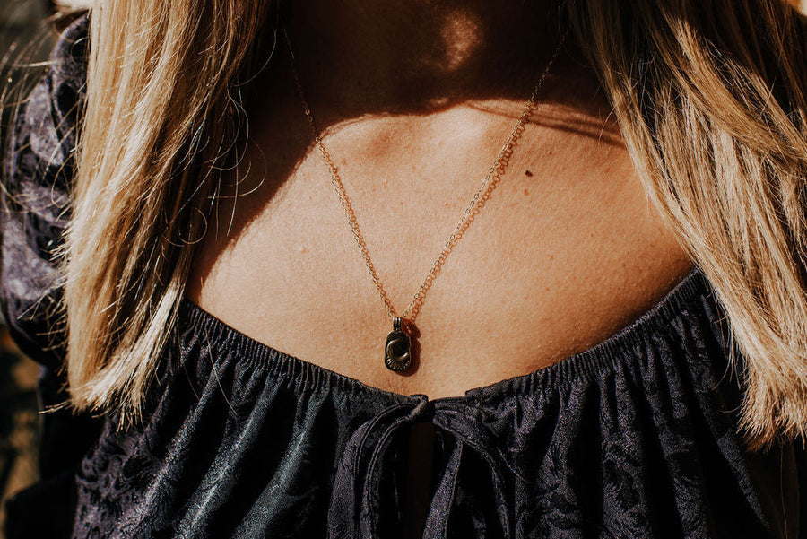 Moon Coin Necklace by Toasted Jewelry - shopatkonus